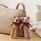 Wrapables Plush Teddy Bear Keychain Bag Charm, Stuffed Animal Doll Accessories (Set of 2)